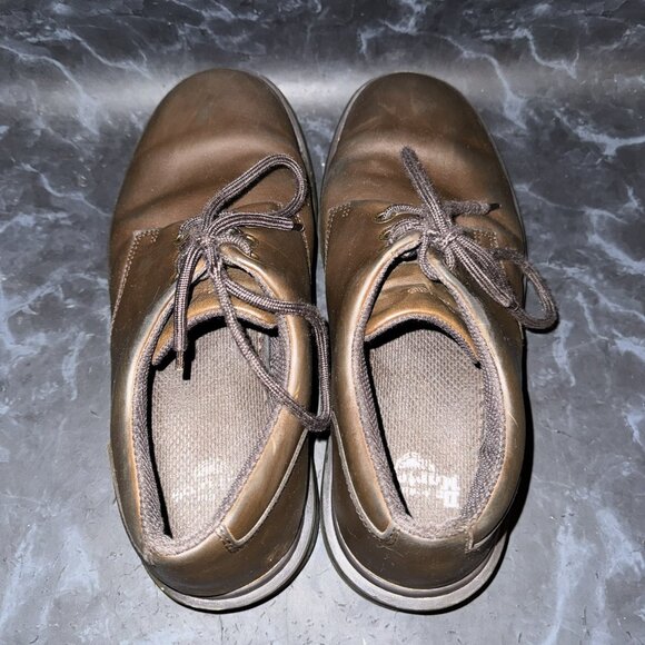 Dr. Martens Brown Kent Leather Lace Up Casual Work Oxford 3 Eye Doc Mens Size 10 - Picture 6 of 8